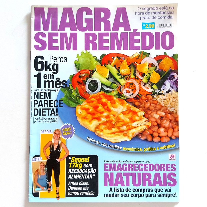 Revista Magra Sem Remédio 1 2011 Perca 6kg Em 1 Mês