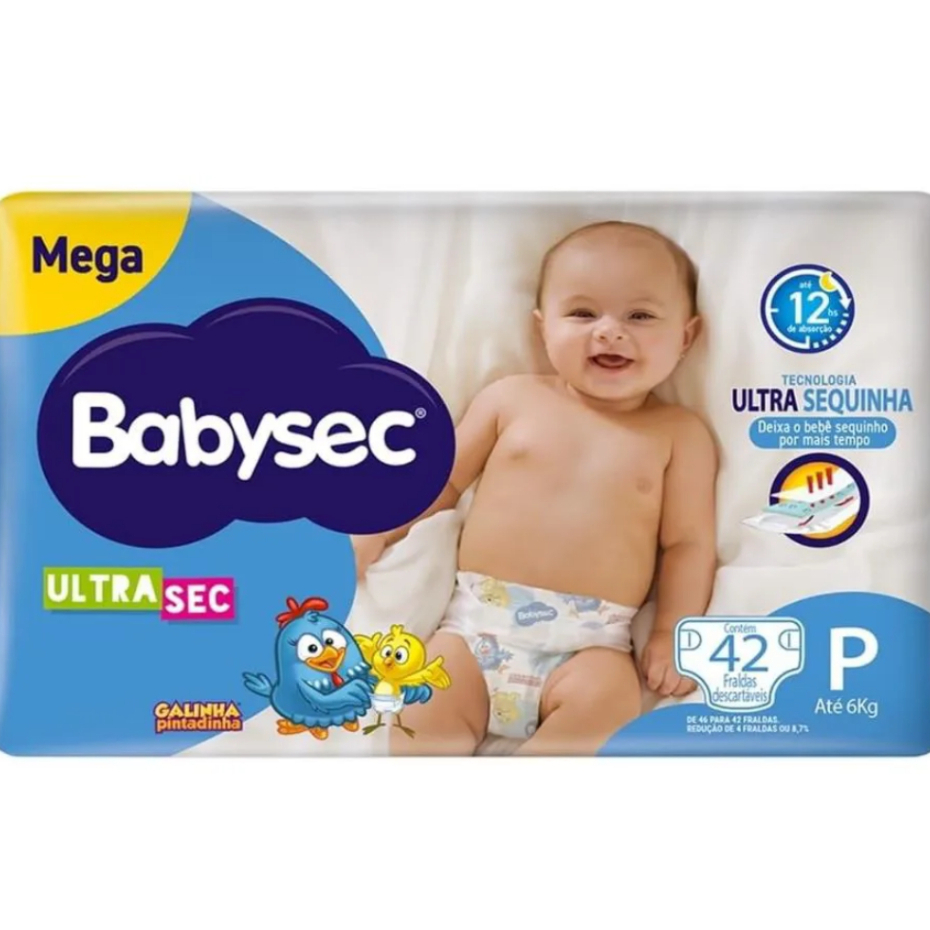 Fraldas Babysec Galinha Pintadinha Mega Ultra Sequinha em Oferta na Shopee