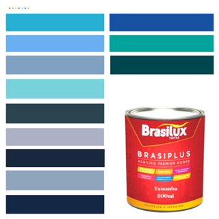 Tinta de Parede Azul 800ml Brasiplus Acrílica Fosca em Oferta na Shopee