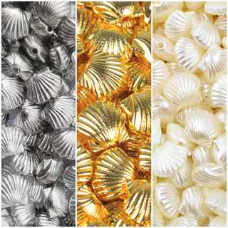 Pct c/ 49gr Entremeio Concha Passante 10mm Aprox 105 unid - Prata ou Dourada - Artesanato, Pulseira, Coroa, Tiara em Oferta na Shopee