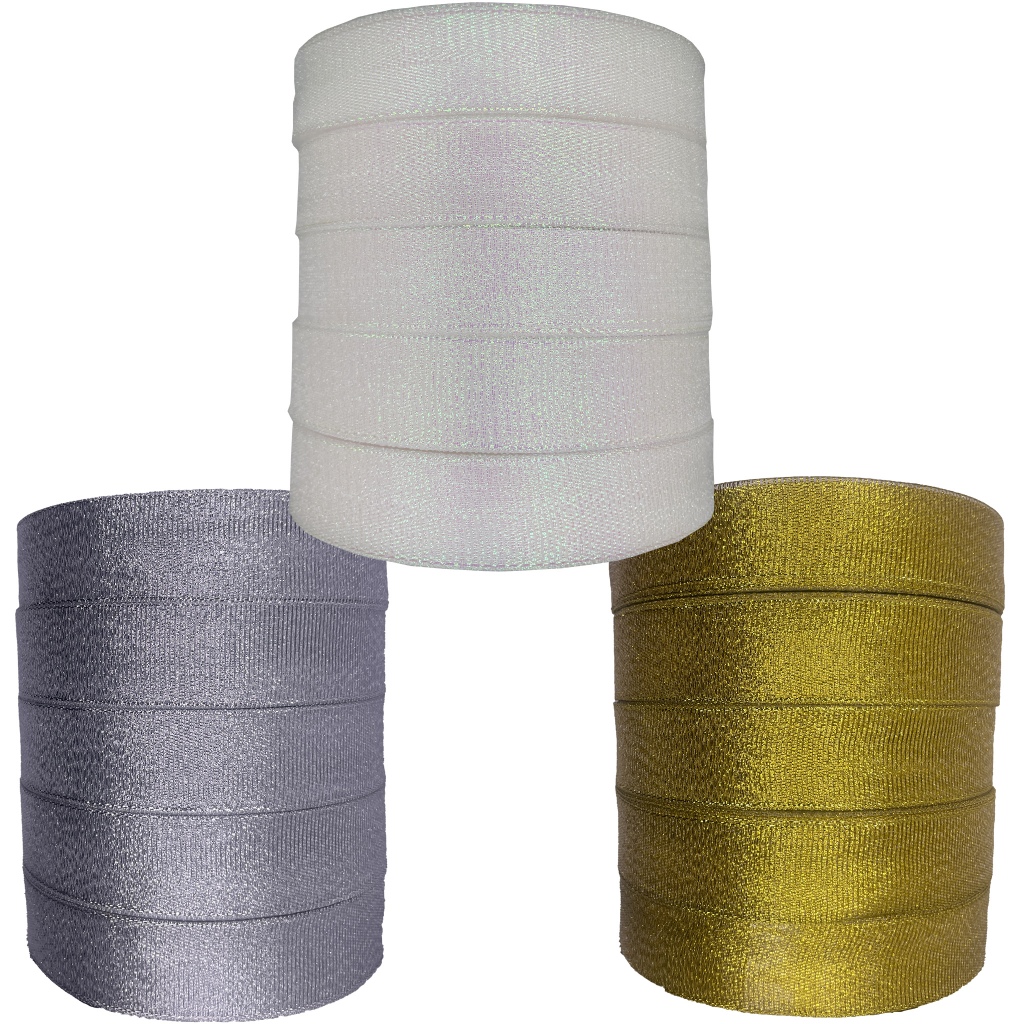Fita Organza Irizada lurex Glitter N 5 - 25mm Com 23 Metros
