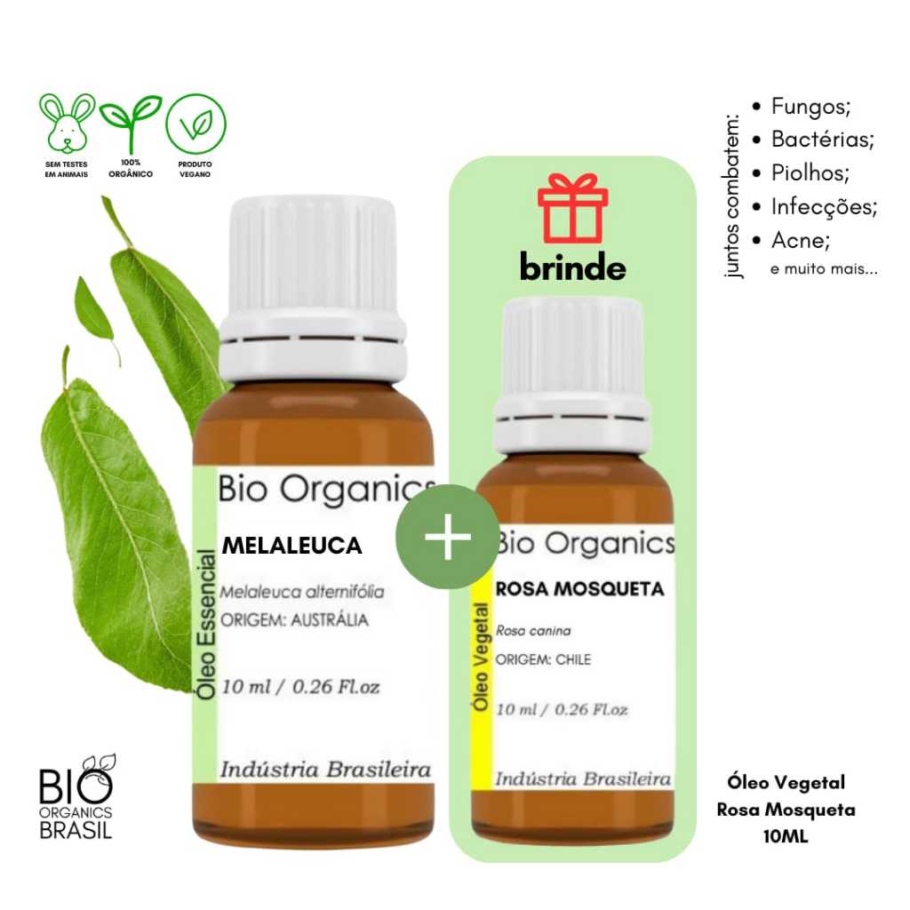 Óleo Essencial de Melaleuca (Tea Tree) 10ml PURO em Oferta na Shopee