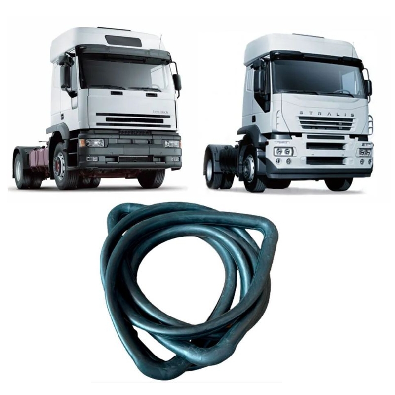 Borracha Vidro Para-brisa Caminhão Iveco Stralis Eurotech 2005 ate 2019 guarnição