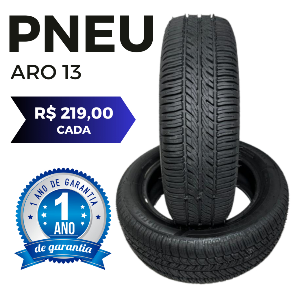 Pneu Remold Aro 13 -  Primeira Linha 175-70-13  UM ANO DE GARANTIA - NACIONAL IN :002344/2016
