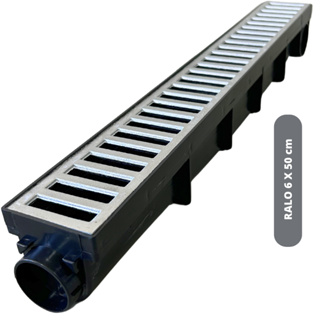 Ralo Linear 6x50cm Grelha Alumínio Com Caixa Coletor Sifonado De Água pluvial em Oferta na Shopee