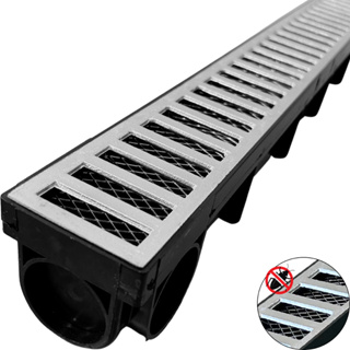 Ralo Linear 6x50cm Grelha Alumínio Escovado com Coletor Sifonado de Água pluvial + Tela anti inseto protetora em Oferta na Shopee