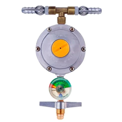 Regulador Com 2 Saídas C/ Registro + Manômetro Aliança 2kg/h