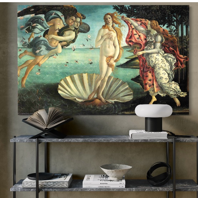 Quadro decorativo Nascimento de Vênus Sandro Botticelli obras de artes em tela acetinada em Oferta na Shopee