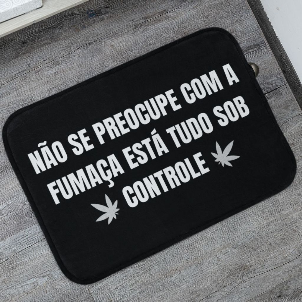Tapete Porta de Entrada Está Tudo Sobre Controle  Antiderrapante 40x60 em Oferta na Shopee