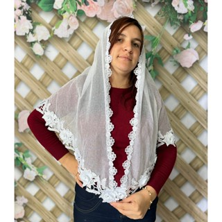 VÉU CCB DUAS RENDAS, RENDA ESTREITA E RENDA 3D