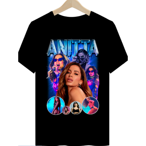 Camiseta Camisa Blusa Algodão Cantora Anitta Pop Funk Lançamento