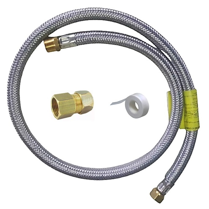 Kit Instalação Gás Encanado Mangueira 1,2m+adaptador Glp Gn em Oferta na Shopee