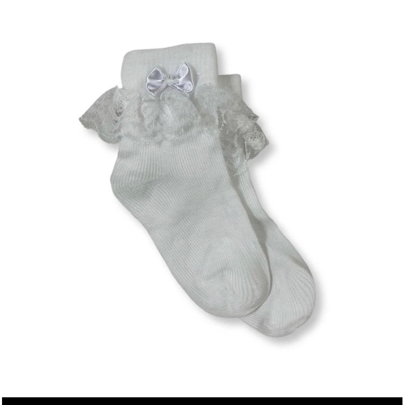 MEIA 3/4 INFANTIL BABADO MINI DIVA BATIZADO CASAMENTO em Oferta na Shopee