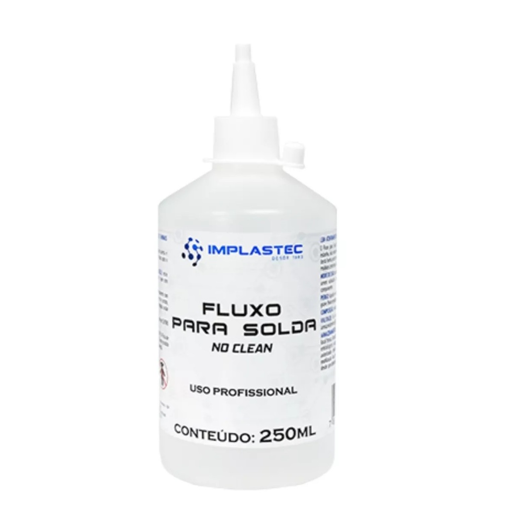 Fluxo De Solda Liquido No Clean - 250ml Incolor Implastec