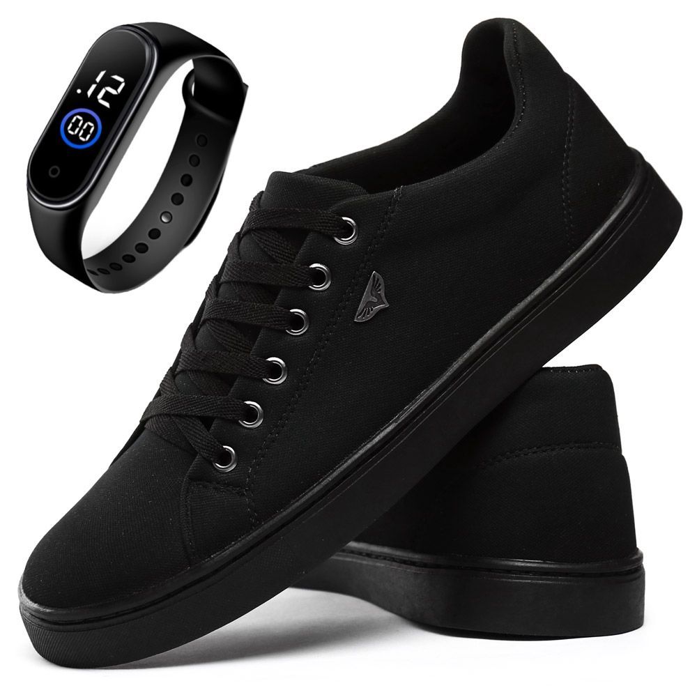 Sapatênis casual tenis masculino super confortável estiloso + Relogio Digital de Pulseira Fina em Oferta na Shopee
