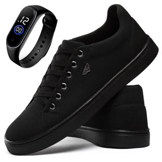 Sapatênis casual tenis masculino super confortável estiloso + Relogio Digital de Pulseira Fina em Oferta na Shopee