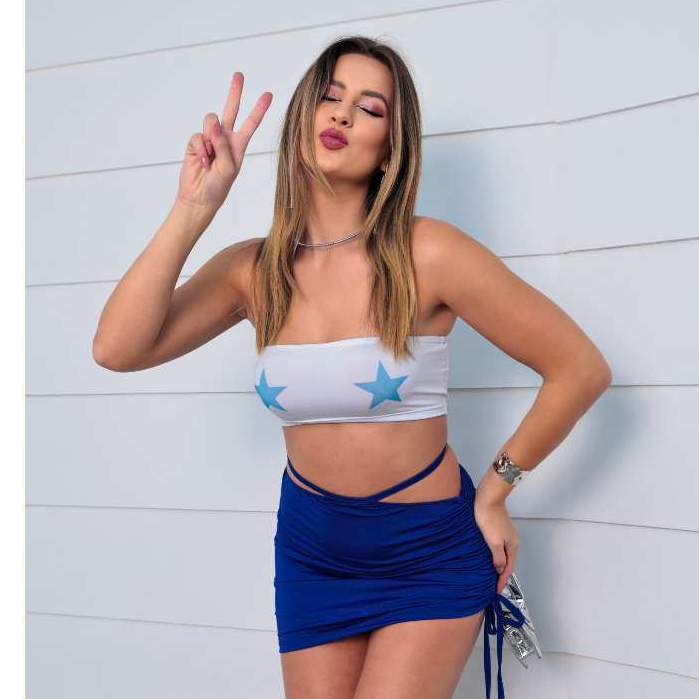 Top de Carnaval Top Faixa Com Estampa Top Bloquinho Look Carnaval 2024 Cropped Folia - Women Clothes