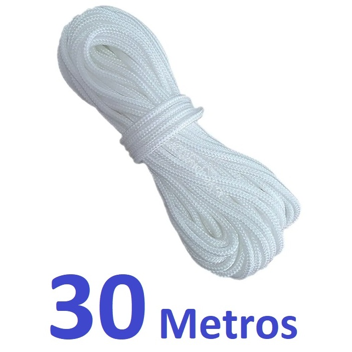 Corda P/ Varal 30 metros - Varal de Teto Quintal Apto 4mm em Oferta na Shopee
