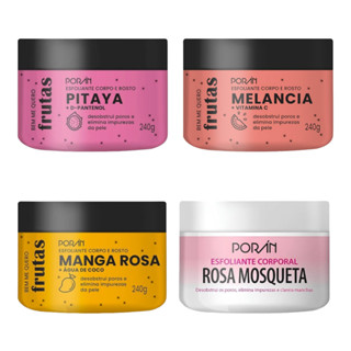 Esfoliante Corpo e Rosto Porán kit C/4 UND