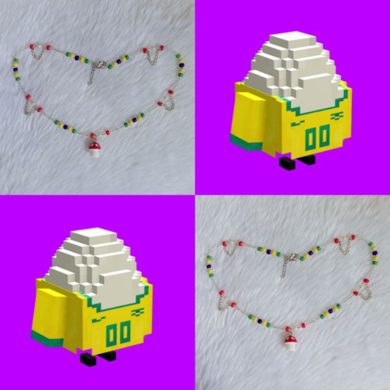 Colares artesanais Ovos QSMP Minecraft Richas Ramon Bobby Pomme