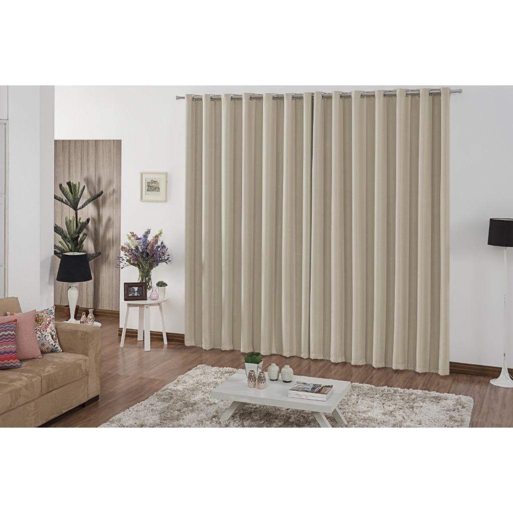 Cortina Para Sala Quarto Blackout Em Tecido 3,00 x 2,80 Corta Luz em Oferta na Shopee