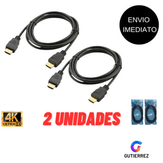 Kit 2 Cabos HDMI 4K Gold 2.0 Ultra HD HDR 4K/120Hz 1.5Metros Metros Para Televisão Computador Video Games Dolby Atmos eARC