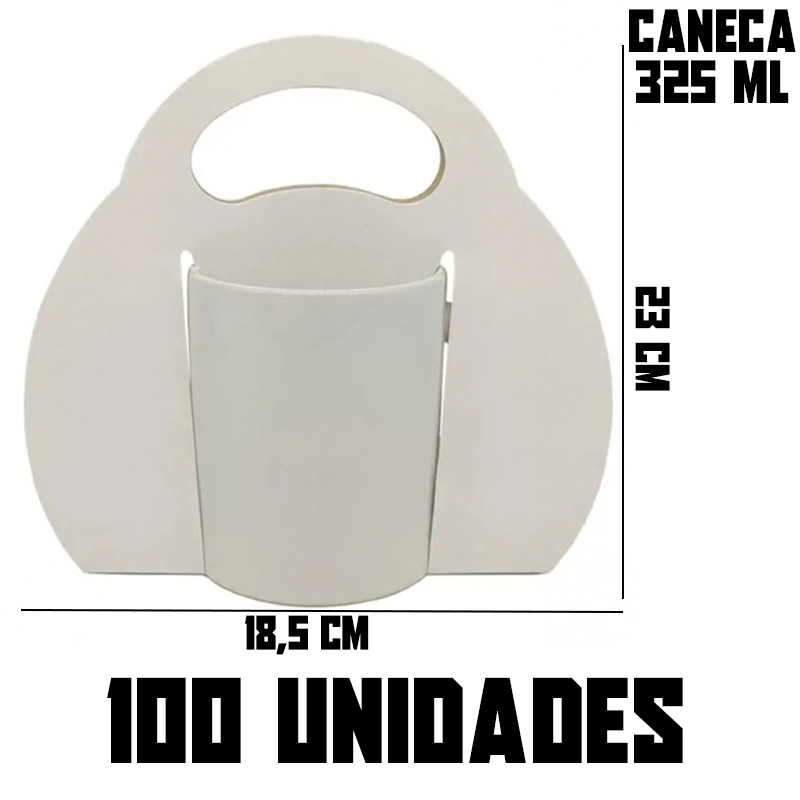10-25-50-100 Caixas Caixinhas Embalagem Tipo Bolsa Para Caneca/Xícara Porcelana/Cerâmica 325ml