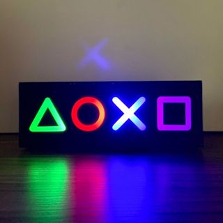 Luminária Gamer Presente Decoração Geek Modelo Icones Playstation