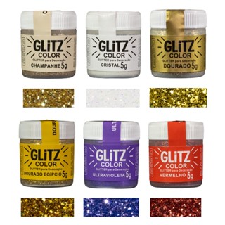 Kit com 2 ( pó e glitter) de decoração bolos,tortas, doces