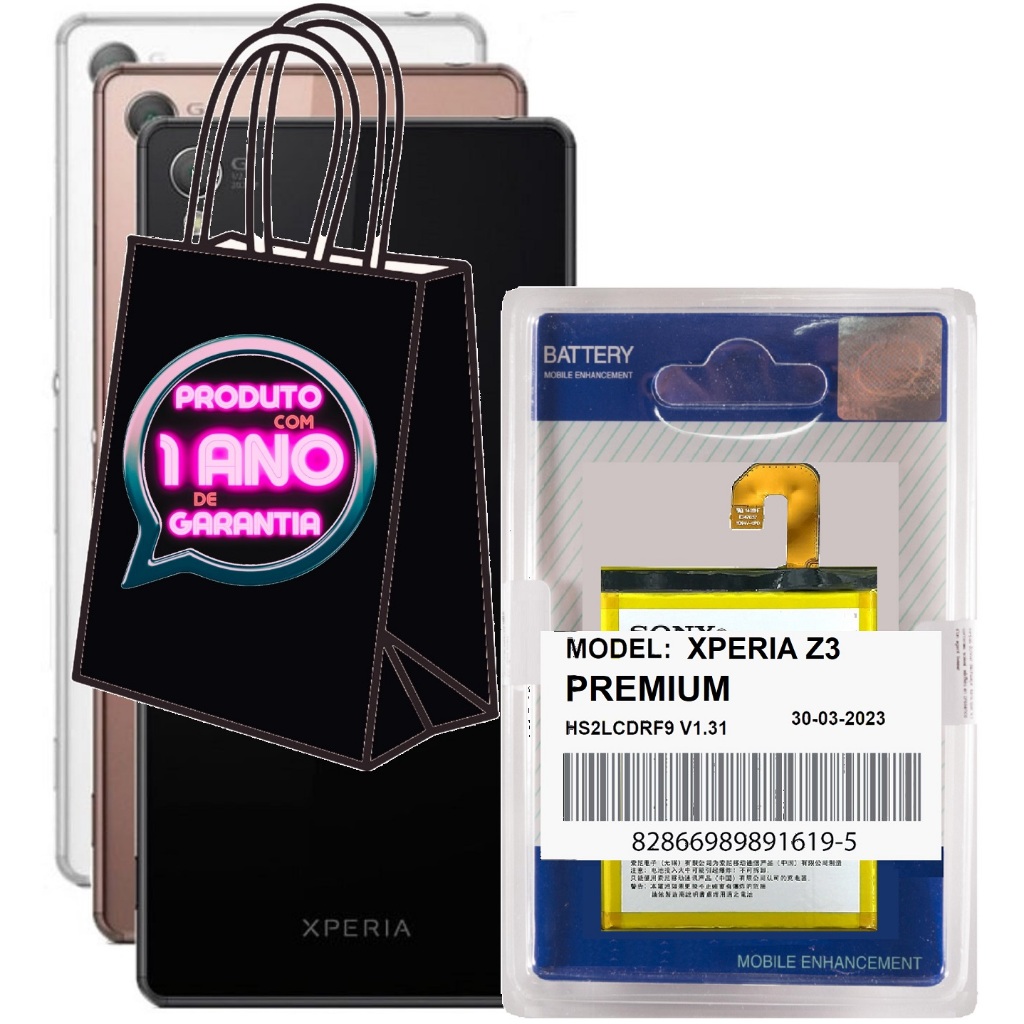Tampa Traseira Fundo Compatível Xperia Z3 D6633 D6643 D6603 + 100% Vidro + Battria!