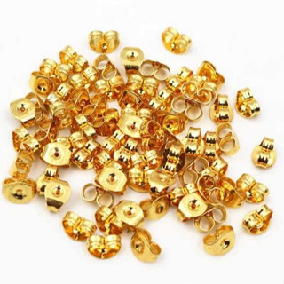 Tarraxa Borboleta 20 Unidades Tarracha Metal Dourado Para Brincos