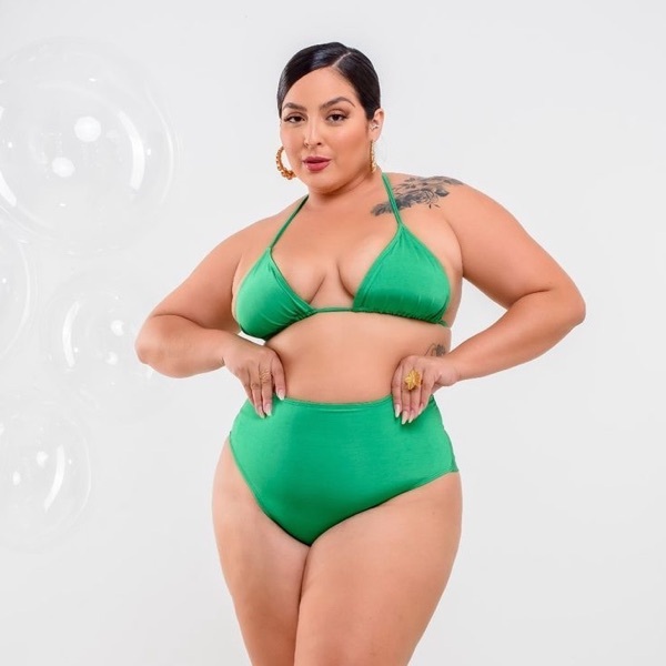 Biquini Plus Size tecido beach gloss com bojo