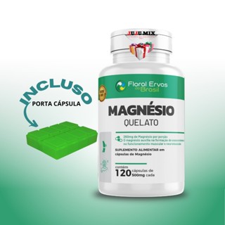 Magnésio Quelato 120 Cápsulas 500mg - Floral Ervas do Brasil