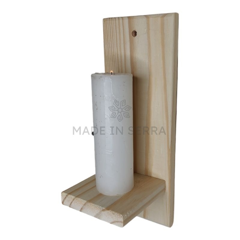 Suporte de Madeira para Vela 7 Dias | Porta-Vela Artesanal de Parede – 2 Cores em Oferta na Shopee
