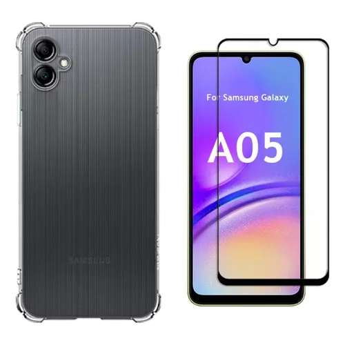 KIt Pelicula Vidro 3D Samsung A05 + Capa Capinha Anti Shock em Oferta na Shopee