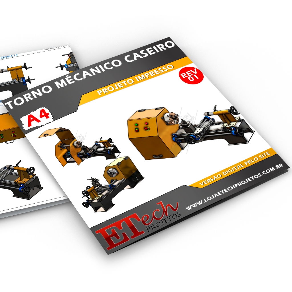 Apostila Projeto Torno Mecânico Convencional Profissional Caseiro Baixo Custo
