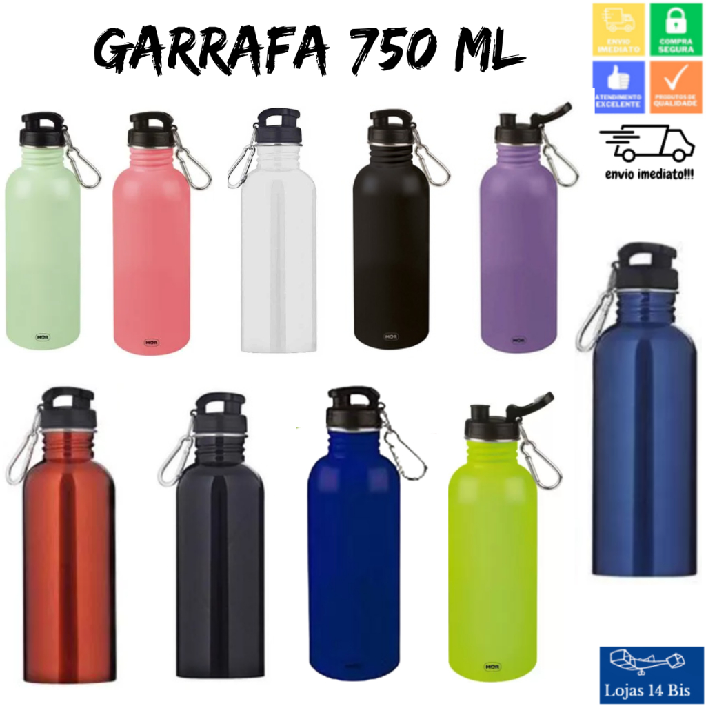 Garrafa Aço Inox Para Água Suco Café Escritório Escola Academia Mor Water to Go Cores em Oferta na Shopee