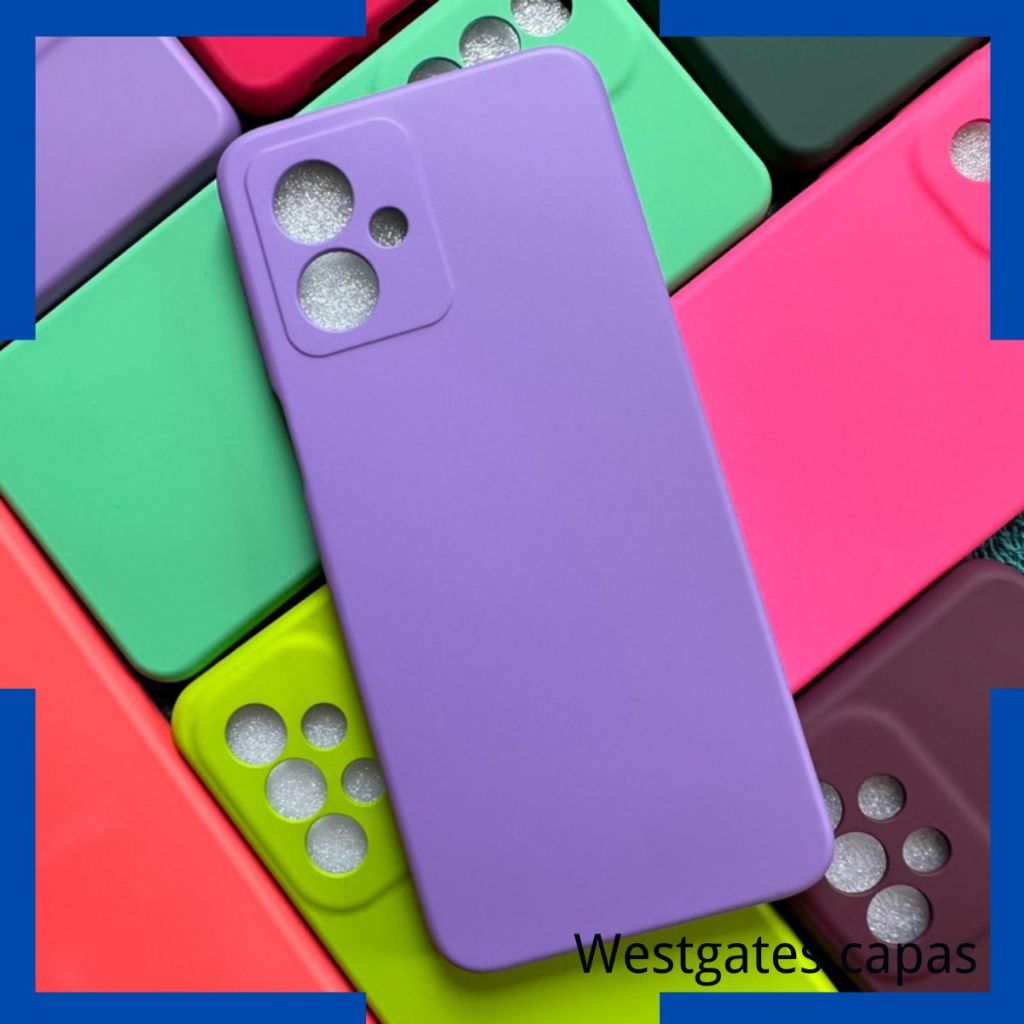 Capa case Aveludado Soft TPU Liquid Silicone Compativel Motorola Moto G14 G54 G84 edge 40 40pro 40neo