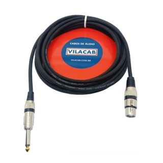 Cabo Microfone Xlr (canon) Femea / P10 Mono 15 Metros em Oferta na Shopee