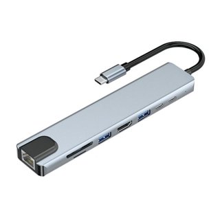 Doca de Expansão Tipo-c Hub Hub 8-em-um Laptop Hub Estação de Docking Multifuncional