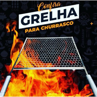 GRELHAS SOB MEDIDA‼️SEM EMENDA‼️em aço inox 430 churrasqueira churrasco de assar carne cozinha area de lazer em Oferta na Shopee