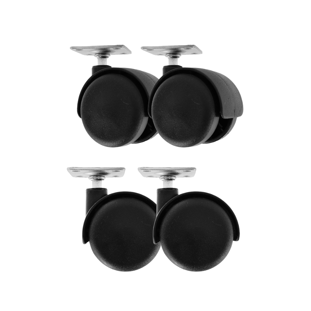 Kit 4 Rodinhas Rodízios Para Cadeira Manicure