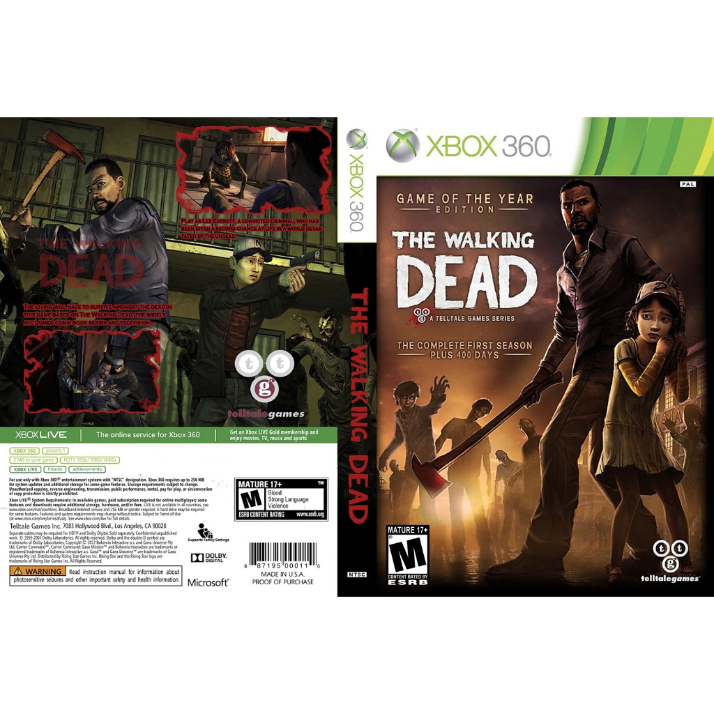 The Walking Dead GOTY P/ XBOX360 (LTU/LT/JTAG/RGH)