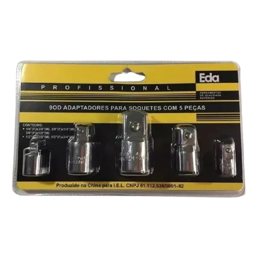 Kit Jogo De Adaptadores Para Soquetes C/ 5 Peças 9od Eda