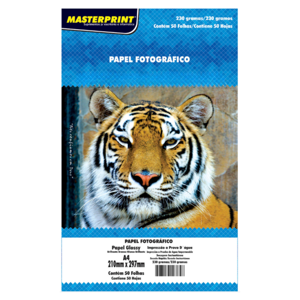 Papel Fotográfico Sem Adesivo Glossy 230g A4 Branco Brilhante Masterprint em Oferta na Shopee