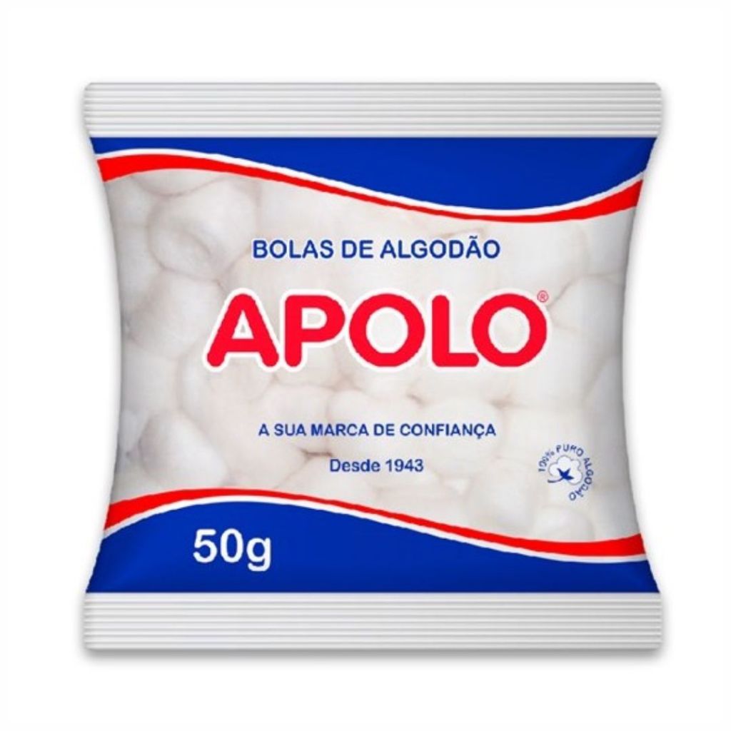 Algodão Bola Apollo Pacote de 25g 100% Puro