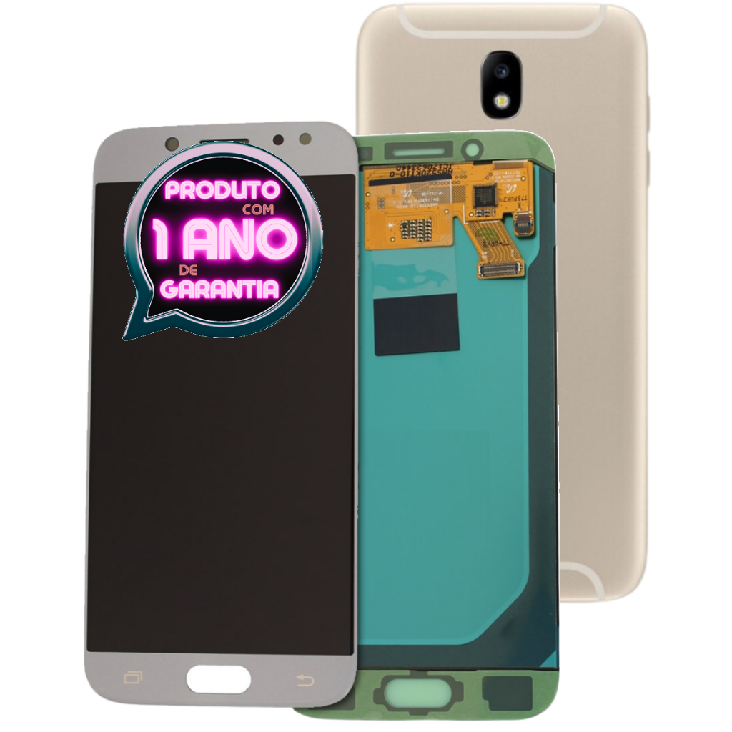 Kit Tela Frontal Display + Tampa Traseira Compatível Galaxy J730 J7 Pro 2017 + Envio Hoje!