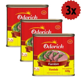 Kit 3 Fiambre Bovino Oderich Viandada 320g em Oferta na Shopee
