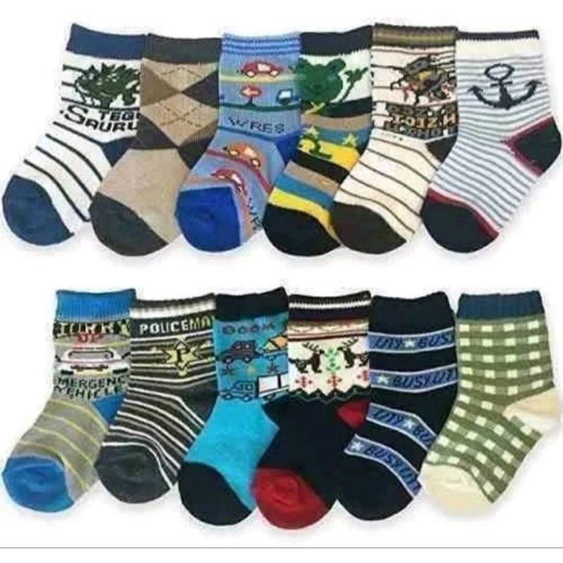6/12 pares Meia infantil Juvenil 0 a 12 anos MASCULINA coloridas cano médio/alto Amorarma