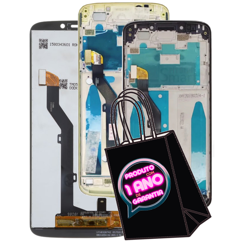 Tela Frontal Touch Display Lcd Compatível Moto G6 Play Xt1922 + Com Aro + Envio Hoje!
